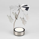 Metal Candlesticks For Candles Modern Room Decor Silver Carousel Candle Tea Light Holder Damper Home Decoration Valentine's Gift