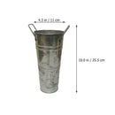 3Pcs Flower Pot Vase Flower Bucket Metal Floral Buckets Jug French Milk Galvanized Holder Country Rustic Planter Flowers Florist