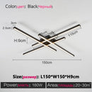 Black chandelier square bedroom lamps living room lamp led ceiling lamp Nordic minimalist creative led ceiling lamp strip lights