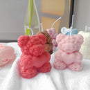 1PC 3D Rose Bear Aromatherapy Candles for Home Decoration Lovely Scented Candles Photography Props Festival Home Decor Ornaments
