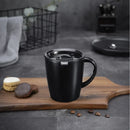 FEIJIAN Stainless Steel Coffee Cup Coffee Mug Thermos Cup Portable Travel Mug With Lifting Rope Leak-Proof Non-Slip 500ml/400ml