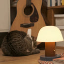Cordless Mushroom Table Lamp Rechargeable Battery Operated Small Mushroom Night Light for Bedroom Living Room Restaurant Outdoor