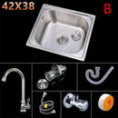 Silvery 304 Stainless Steel Kitchen Sink Multiple Size Undermount Basin Sink Single Tank Wash Vegetables Thickened Basin Set