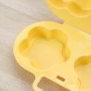 Microwave Egg Cooker Heart Flower Shaped Egg Kitchen Gadgets Silicone Fried Eggs Oven(Flowers + Heart,Yellow)
