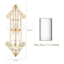 Wall Mounted Candle Holder Metal Crystal Glass Candlestick For Home Decoration Bar Party Christmas Living Room Decor New Arrival