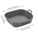 1pc Thin style Air Fryer Baking Tray Reusable Silicone Air Fryer Tray Pizza Fried Chicken BBQ Pan Mat Baking Dishes & Pans