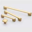 Aluminum Gold Furniture Handle Solid Cabinet Pulls Drawer Knobs Kitchen Door Cupboard Handle Pulls Modern Furniture Hardware