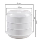 Microwave Steamer Heating Steamer Veggies Fish Grade /2/3 Tiers for Home Kitchen Microwave Steaming Dish Lid Cooking Pot Cooker