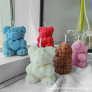 2023 New Arrival Handmade DIY Rose Bear Scented Candle Creative Bedroom Decoration Valentine's Day Candle Making Kit