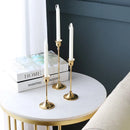 3Pcs/Set European style Metal Candle Holders Simple Golden Wedding Decoration Bar Party Living Room Decor Candlestick Home Decor