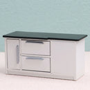 1:12 Miniature Houses Furniture Kitchen Cabinet Sink Stove Cupboard Decor