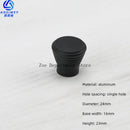 Space Aluminum Single Hole Handle Modern Wardrobe Drawer Round Knob Silver/black/gold Kitchen Cabinet Furniture Small Handle