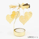 Multi-shape Rotating Candlesticks Snowflake Angel Romantic Tea Party Candle Holder Wedding Christmas Metal Home Decor