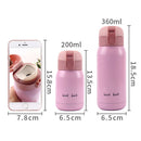 200ml/360ml Cute Candy Mini Thermos Cup Kids Cartoon Hot Water Bottle Stainless Steel Thermal Coffee Mug Vacuum flask insulated