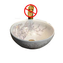 European Ceramic Wash Basin American Art Bathroom Sinks Retro Home Round Single Basin Balcony Toilet Creative Hand Painted Basin