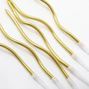 6Pcs/set Curved Cake Candles Birthday Baby Shower Gender Reveal Cupcake Decorating Candle Toppers Wedding Party Decorative