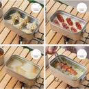 1PC Outdoor Aluminum Lunch Box Handle Cook Rice Can Be Heated Lunch Portable Cookware Flame Cooking Picnic Camping Fried Steaks