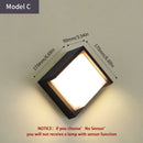 LED Outdoor Wall Light Lamp PIR Motion Sensor AC85-265V ABS Waterproof Modern Indoor Home Balcony Porch Garden Decoration