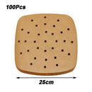 100Pcs Air Fryer Paper Disposable Steamer Bakeware Papers Oven Non-Stick Steaming Mat Oil-absorbing Paper for Fryer Accessories