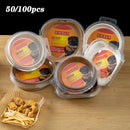 50/100pcs Air Fryer Disposable Paper Liner Non-Stick Mat Steamer Round Square Paper Baking Mats Kitchen Baking AirFryer Tools