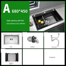 Nordic Metal Kitchen Sinks for Balcony Sink Black Thickened Nano Simple Design Household Kitchen Sink for Kitchen and Restaurant