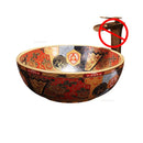 European Ceramic Wash Basin American Art Bathroom Sinks Retro Home Round Single Basin Balcony Toilet Creative Hand Painted Basin