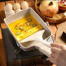 Egg Roll Pan，Tamako cooking pot，Japanese square Omelette with Detachable Anti Scalding Handle for All Stove smokeless pot