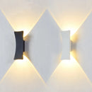 Outdoor Waterproof Wall Lamps Strip Aluminum Wall Lights 6W LED Black Wall Lamp Bedroom Exterior Outdoor Lighting Fixtures