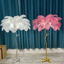 Nordic Feather Floor Lamp Light Luxury Internet Celebrity Ostrich Ins Live Broadcast Room Decoration Atmosphere Table