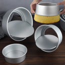 2-9 Inches Round Cake Mold with Removable Bottom DIY Aluminum Alloy Baking Cheesecake Pan Mould Fondant Dessert Decoration Tools