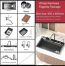 Newest 5MM thickness Home European Standard Built-In Black Nano Undermount Stainless Steel kitchen sink