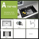 Nordic Metal Kitchen Sinks for Balcony Sink Black Thickened Nano Simple Design Household Kitchen Sink for Kitchen and Restaurant