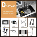 Nordic Metal Kitchen Sinks for Balcony Sink Black Thickened Nano Simple Design Household Kitchen Sink for Kitchen and Restaurant