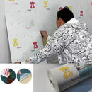 Linen Wallpaper Self-adhesive Waterproof Moisture-proof and Moldy Resistant 3D Wall Stickers Home Living Room Wall Decoration