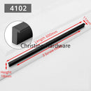 Fashion Black Hidden Cabinet Handles Aluminum Alloy Kitchen Handles Cupboard Pulls Drawer Knobs Furniture Room Door Hardware