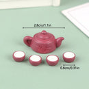 3/5/6pcs 1/12 Dollhouse Miniature Accessories Ceramics Tea Set Model Kitchen Tableware