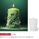 Wave cylindrical candle silicone mold with irregular geometric shape twisted stripes cylindrical candle mold resin gypsum mold