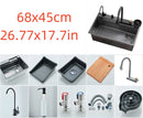 304 stainless steel kitchen sink, single sink kitchen sink, waterfall faucet, manufacturer's lowest price