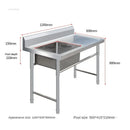 Stainless Steel Kitchen Sinks Washing Sink with Bracket Multifunctional Sinks for Restaurant Commercial Floor Dishwashing Sinks