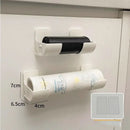 4/2pcs Kitchen Bath Wall Mount Plastic Poly Trash Waste Bag Roll Holder Dispenser Freshness Film Roll Storage Rack for Closet