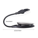 USB Mini LED Book Night 3 Light Color Adjustable Brightness Clip-On Study Reading Lamp Rechargeable for Travel Bedroom Reading