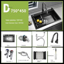 Nordic Metal Kitchen Sinks for Balcony Sink Black Thickened Nano Simple Design Household Kitchen Sink for Kitchen and Restaurant