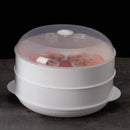 Microwave Steamer Heating Steamer Veggies Fish Grade /2/3 Tiers for Home Kitchen Microwave Steaming Dish Lid Cooking Pot Cooker