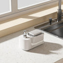 Kitchen Dish Soap Dispenser with Sponge Holder 2 In 1 Countertop Soap Pump Dispenser for Kitchen Sink Soap Liquid Dispenser