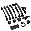 Aluminum Alloy Black Cabinet Handles American Style Solid Kitchen Cupboard Pulls Drawer Knobs Furniture Handle Hardware