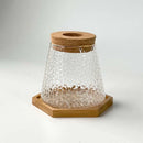 Glass Small Flower Pots for Plants Hydroponics Plant Pots Transparent Flower Vase With Tray Office Home Decoration Accessories