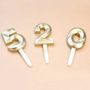 1Pc New 0-9 Number Birthday Candles Extended Big 3D Design Cake Candle Topper Decoration For Birthday Anniversary Celebration