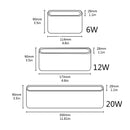 6W 12W 20W LED Outdoor Waterproof Wall Lamp Indoor Bedroom Living Room Balcony Wall Light Home Lighting Aluminum Wall Sconce