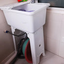 Home Plastic Kitchen Sinks Outdoor Balcony Laundry Pool Modern Simple Dishwashing Sink Floor-standing Single Slot with Bracket