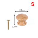 16/1pcs Natural Wooden Cabinet Handle Circular Wooden Drawer Wardrobe Knobs Kitchen Handle Door Pull Furniture Hardware 3 Sizes